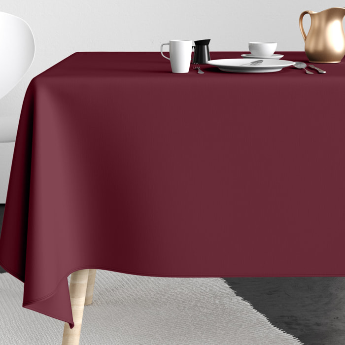 Nappe imprimée Coton Anti Tache Aubergine