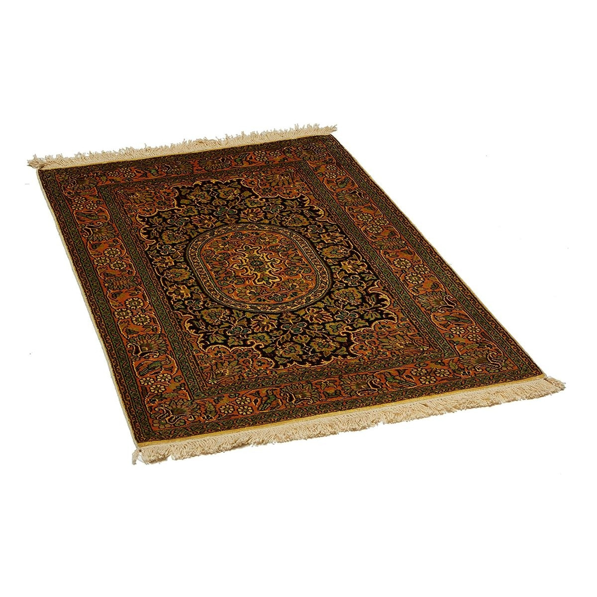 Authentique Tapis d'Orient fait main en rayonne NOVI