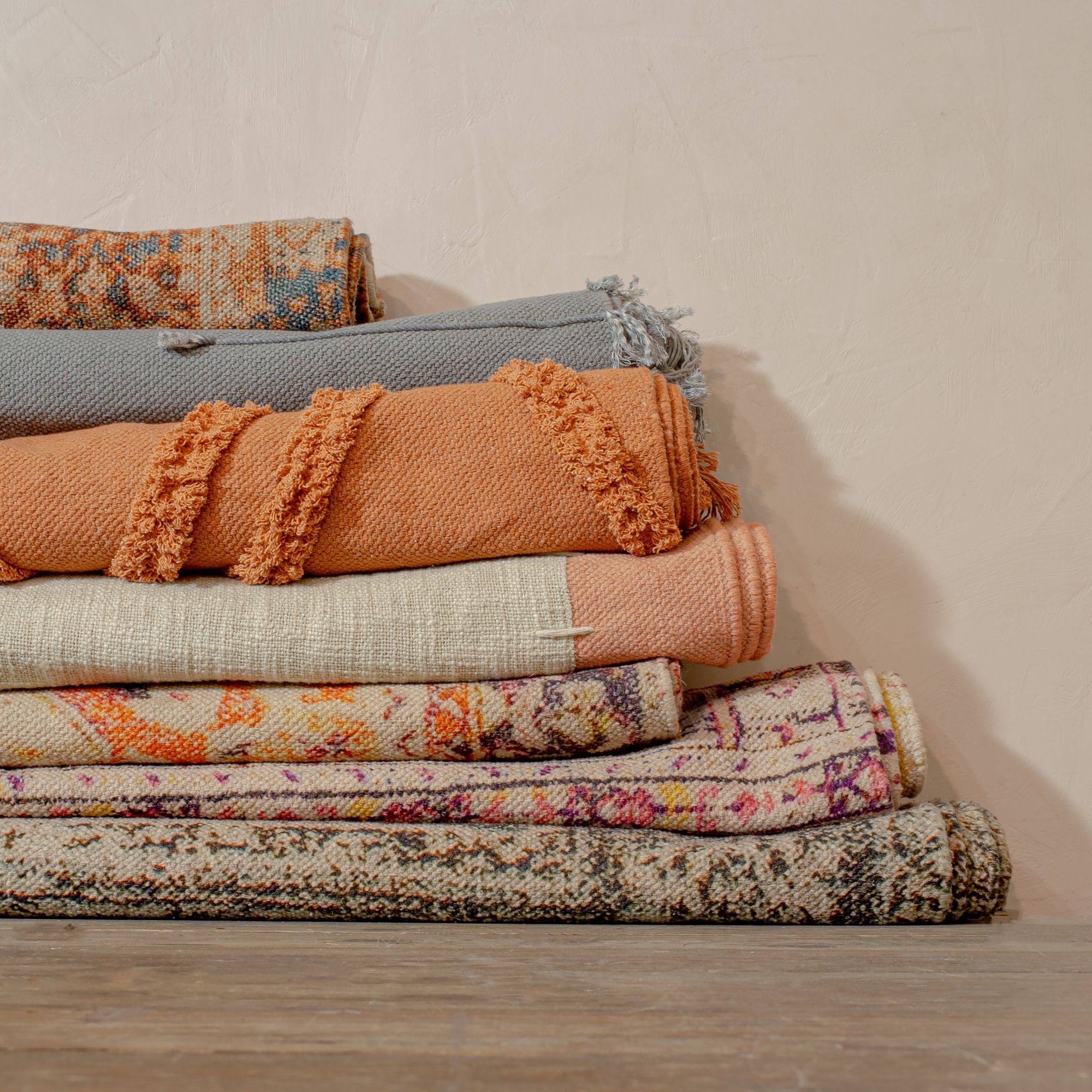 Tapis en coton gris bleuté 120x180cm NOOS