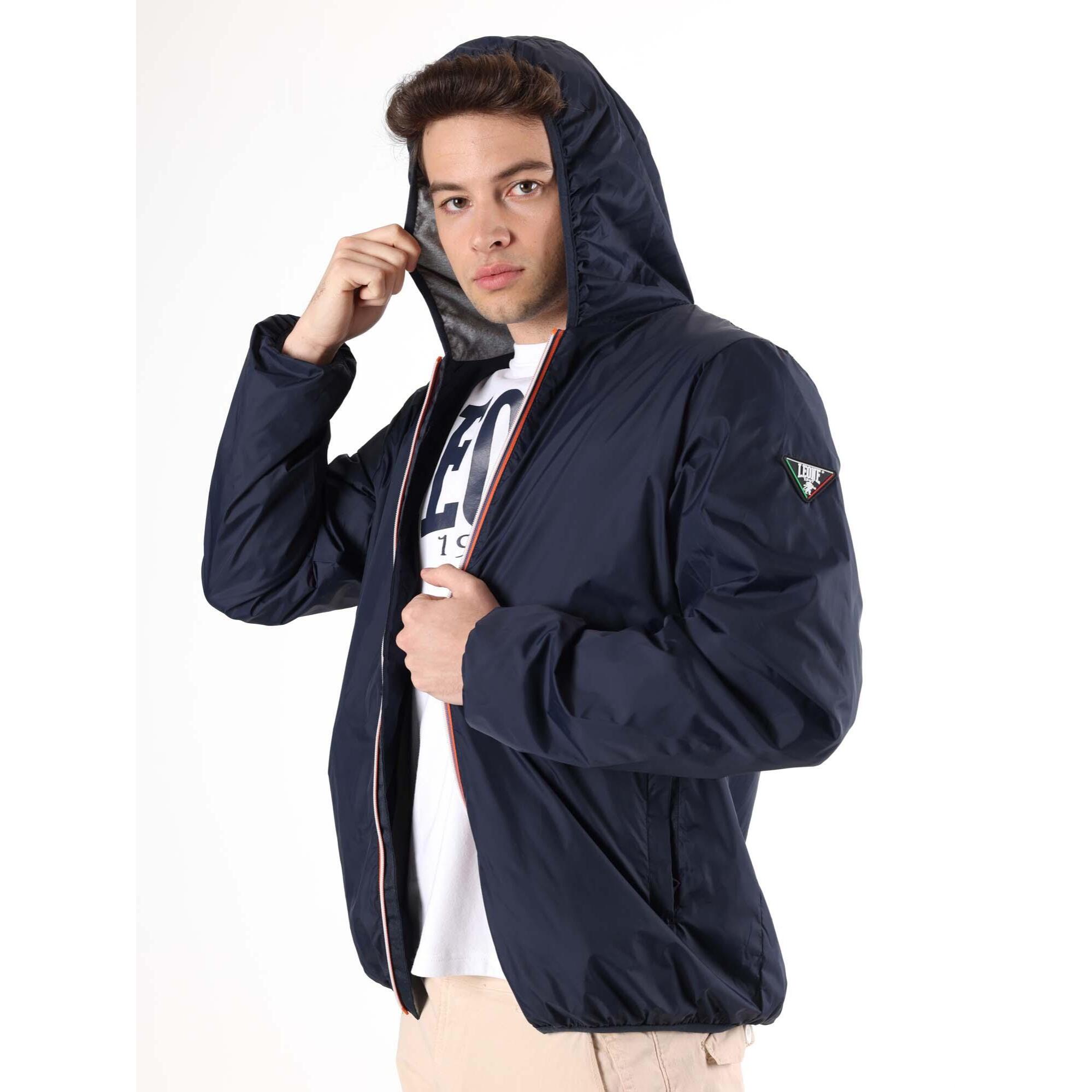 Giacca Impermeabile con cappuccio e zip Leone Basic