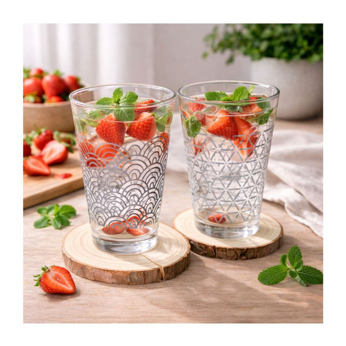 Lot de 6 verres, SLOW
