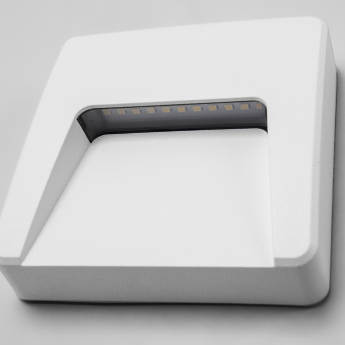 Forlight Aplique Ip65 Grove Opaque Square Led 2,6W 4000K Negro 89Lm