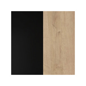 Petit bureau bois effet chêne avec poignées métal noir L120cm - MIAMI