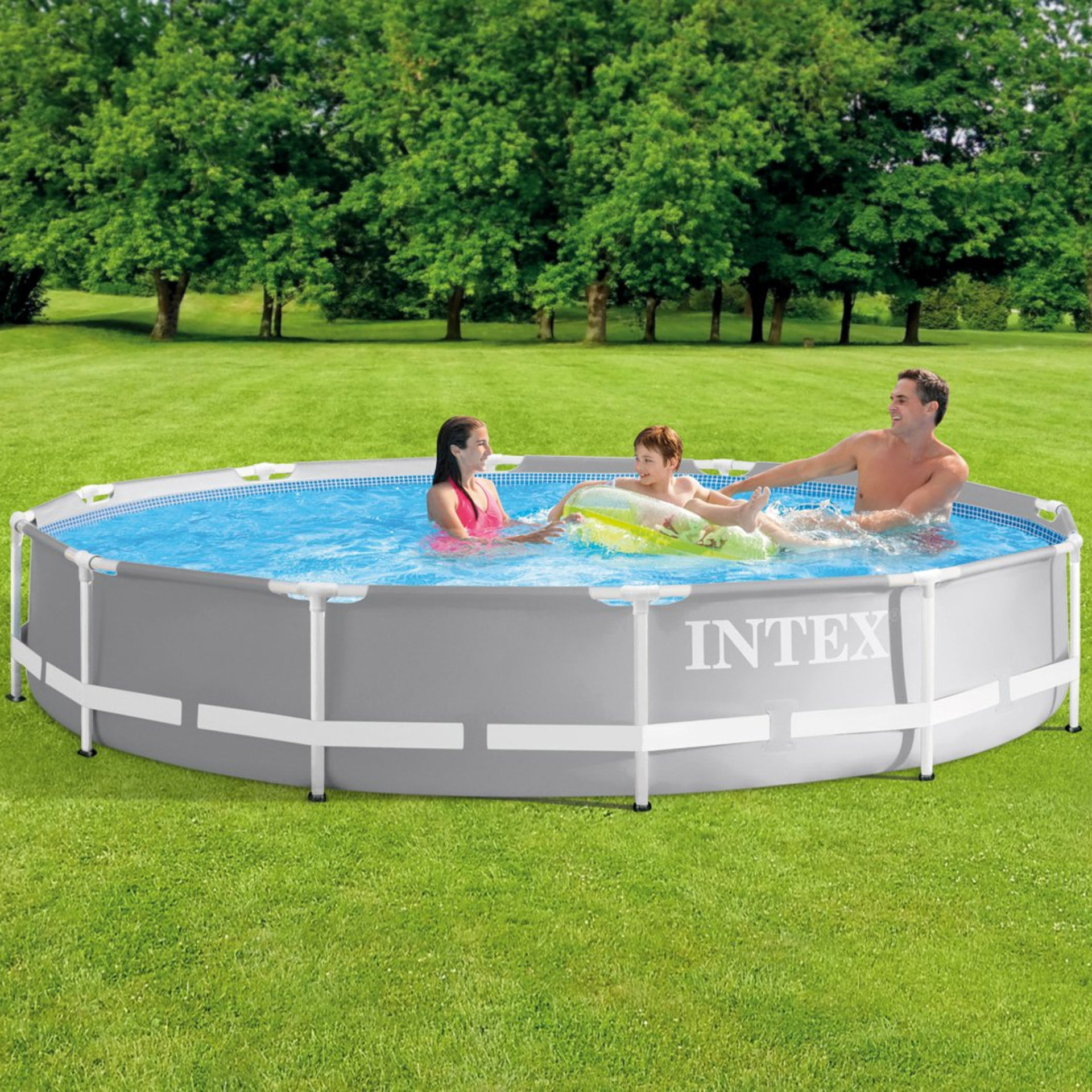 Intex Piscina Prisma Frame rotonda, 366x76 cm