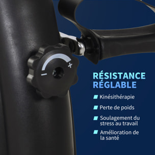 Mini vélo d'appartement pour jambes bras appareil de fitness avec écran LCD dim. 39L x 40l x 31H cm noir