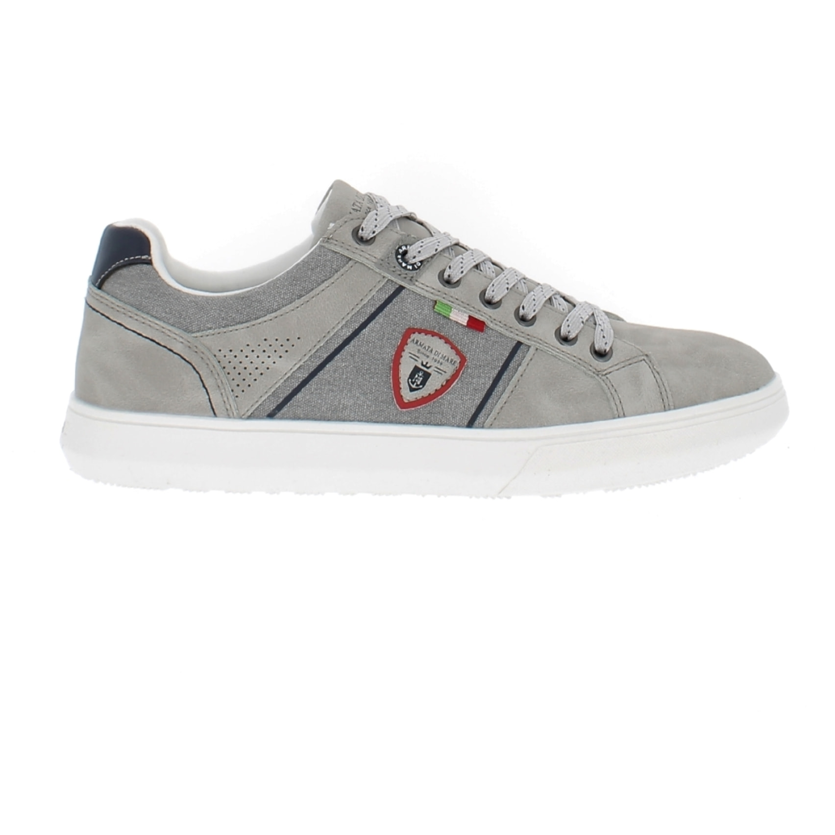 Armata di Mare Scarpe Uomo Court Sneakers Casual con Soletta Rimovibile in Memory Foam AMU SS22M142 Lt Grey