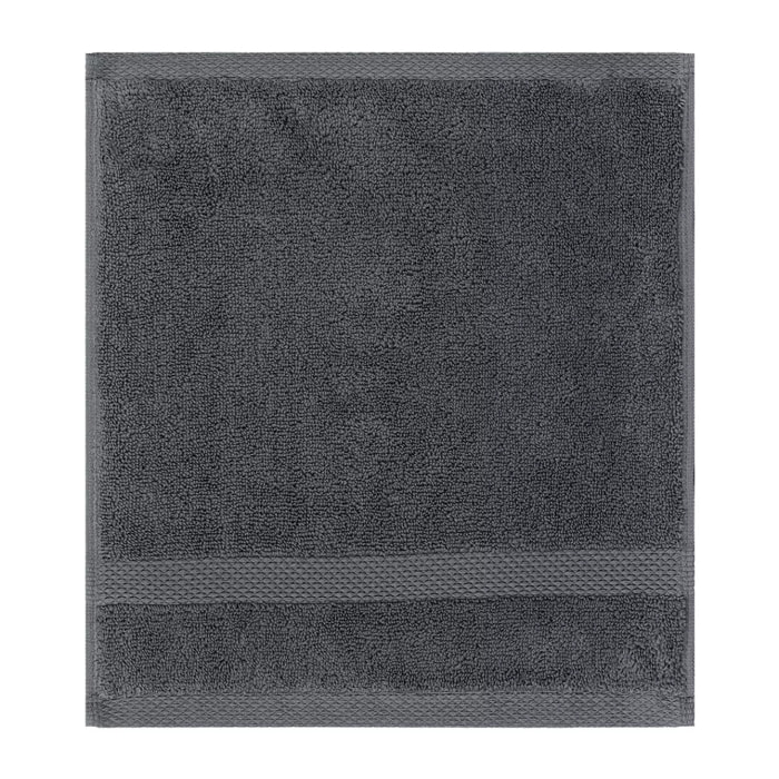 Carre pur coton 550 g/m² uni anthracite Elea carbone