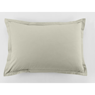 Lot De 2 Taies D'oreiller 100% Coton 57fils Grege