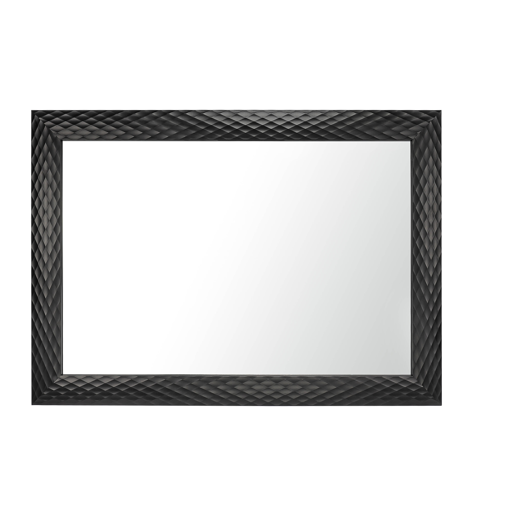 Espejo Rombo poliestireno negro 105x74x3 cm
