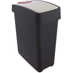 Cubo de la Basura Premium con Tapa Abatible, Magne, Gris grafito