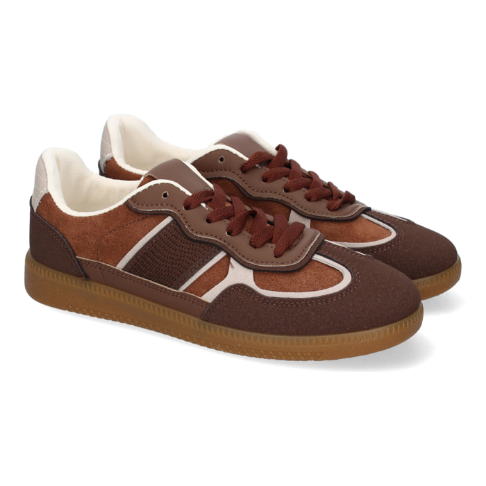 Zapatilla Deportiva Casual de Mujer, Diseño Moderno Combina dos Materiales