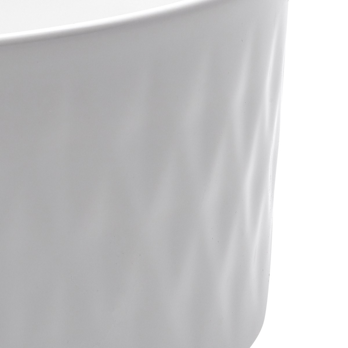 Vasque à poser ronde diamètre 36 cm - blanc brillant - finition striée - sans trop-plein - Infinitio SAT
