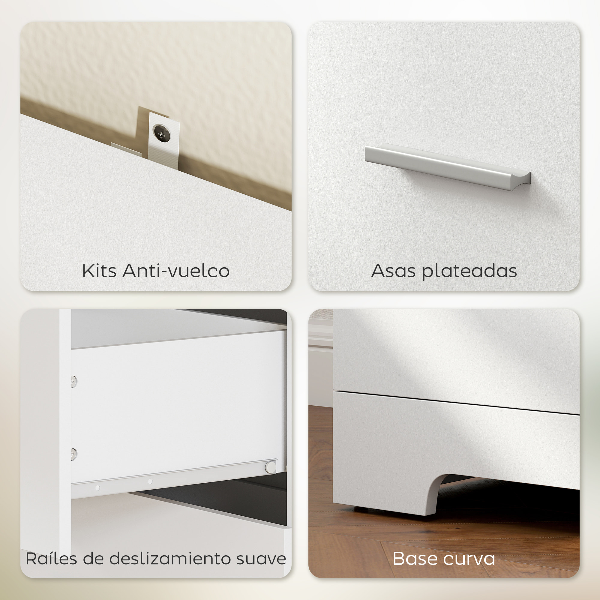 Estantería para Libros de 6 Niveles, Librería con 3 Cajones, 3 Estantes Abiertos, Armario Alto para Salón, Estudio, Oficina, 79x39,5x182,2 cm, Blanco