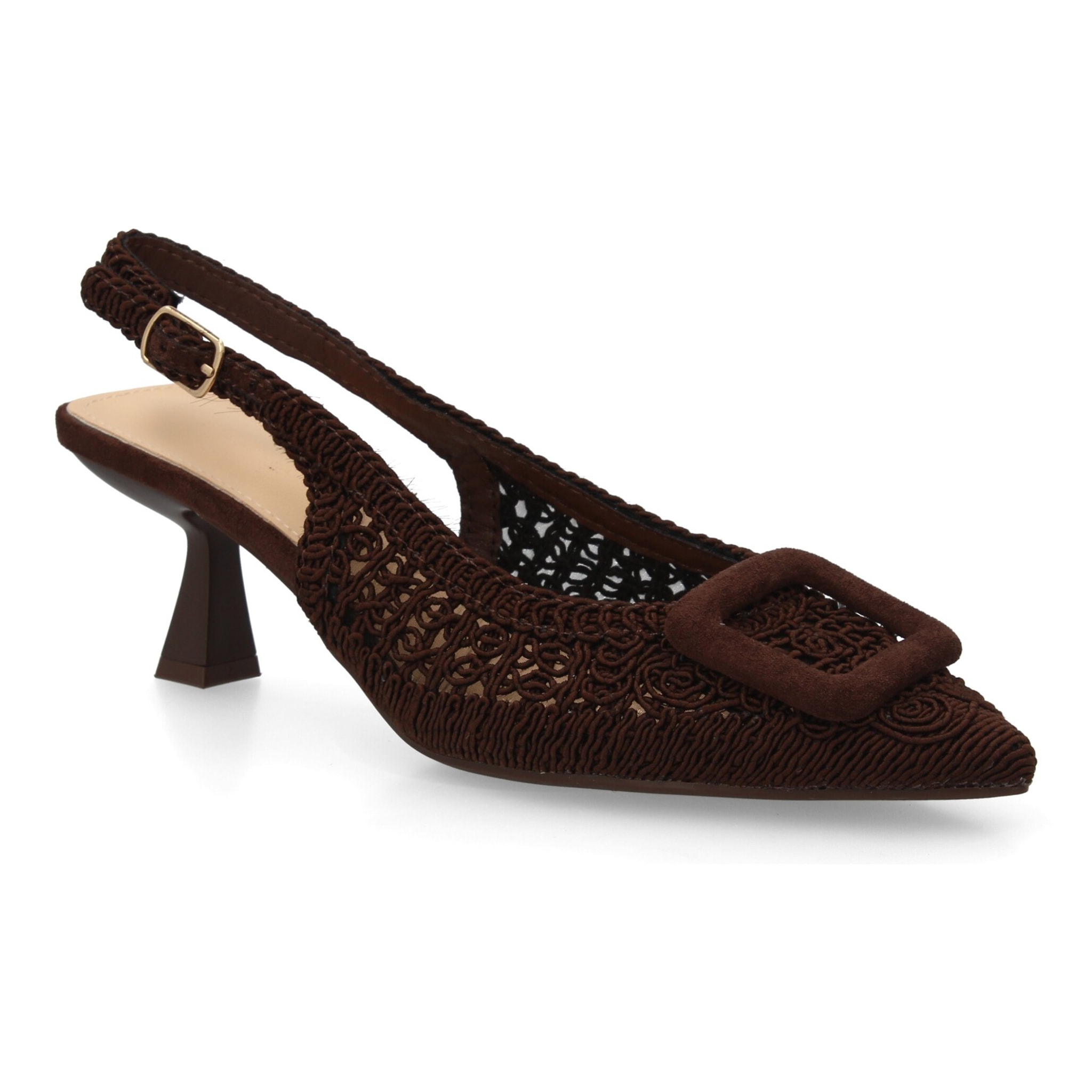 Zapato destalonado elegante tacón medio