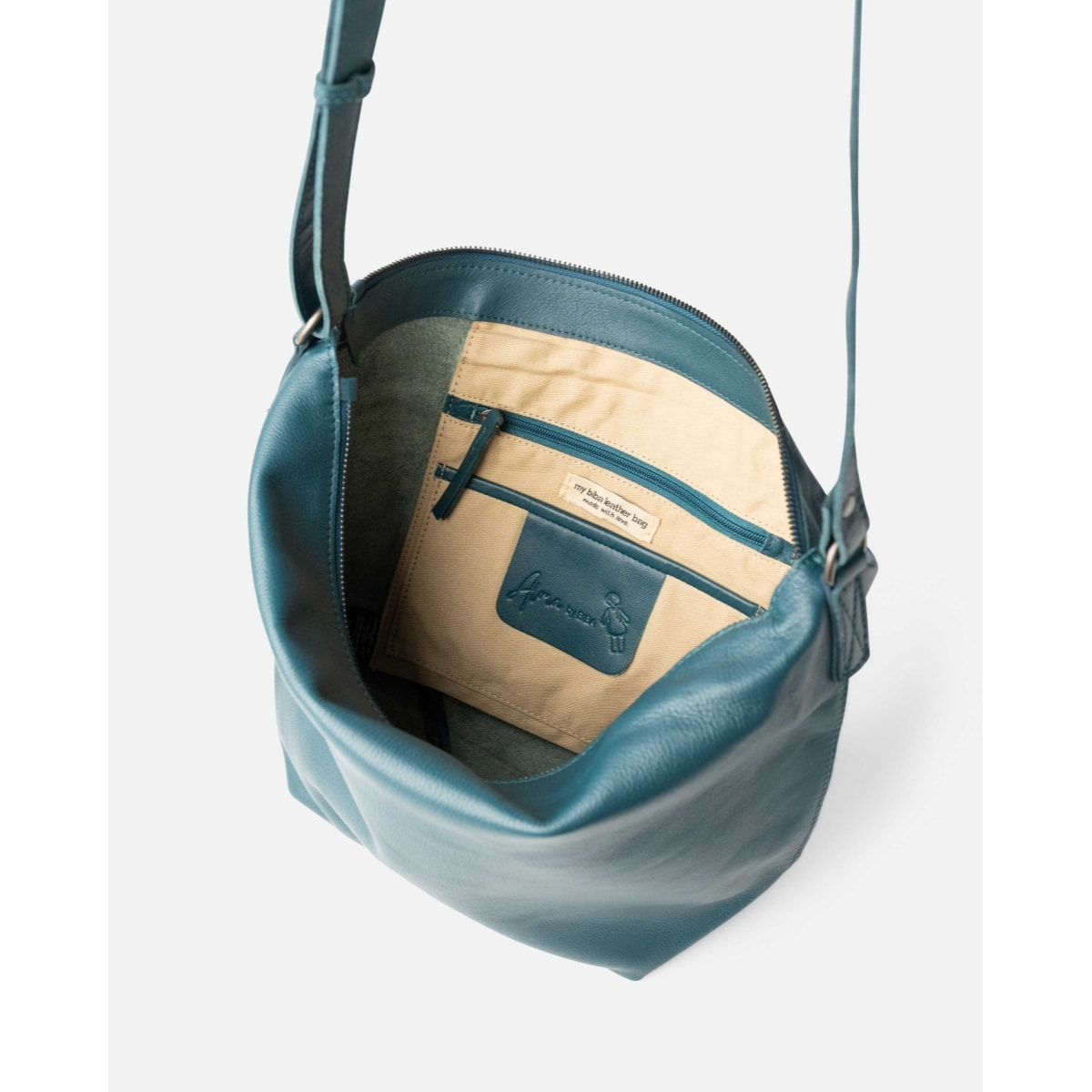 Bandolera BIBA Utah Cream Out de piel