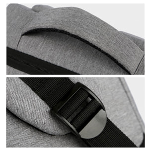 DAM Zaino per laptop  con interfaccia di ricarica USB. 29x12x41 cm. Grigio