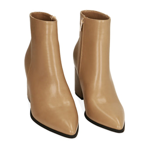Ankle boots beige, tacco 7,5 cm
