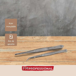 Lot de 2 pinces à dresser inox 18 et 15,5 cm FM Professional Pâtisserie