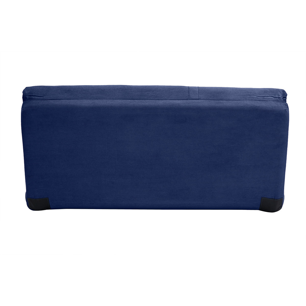 Chauffeuse convertible 2 places en tissu velours côtelé bleu foncé SPENCER