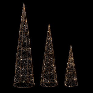 Lot 3 sapins de noËl denay led