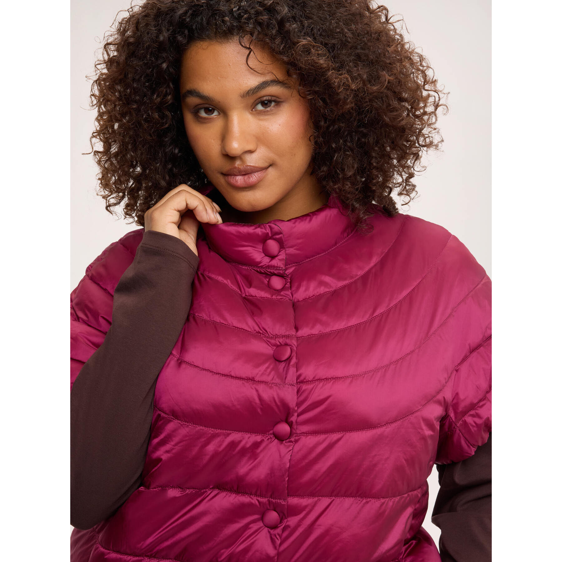 Fiorella Rubino - Piumino maniche corte reversibile - Bordeaux