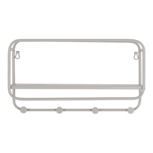 Feira Mensola porta cappelli in acciaio grigio 45x15x25 cm