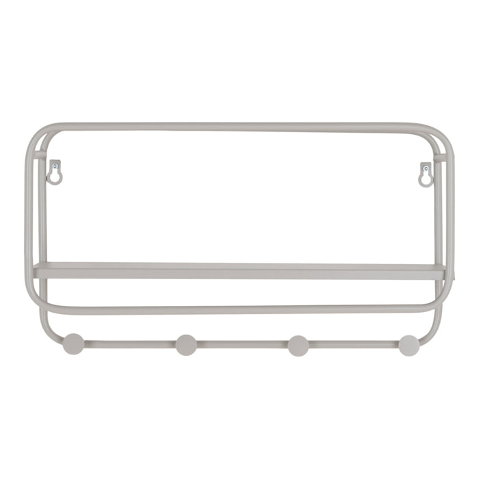 Feira Mensola porta cappelli in acciaio grigio 45x15x25 cm