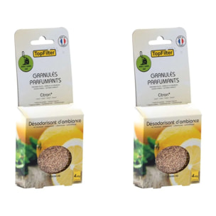 Lot de 2 x 4 Sachets de granulés de parfum pour aspirateur au citron TopFilter