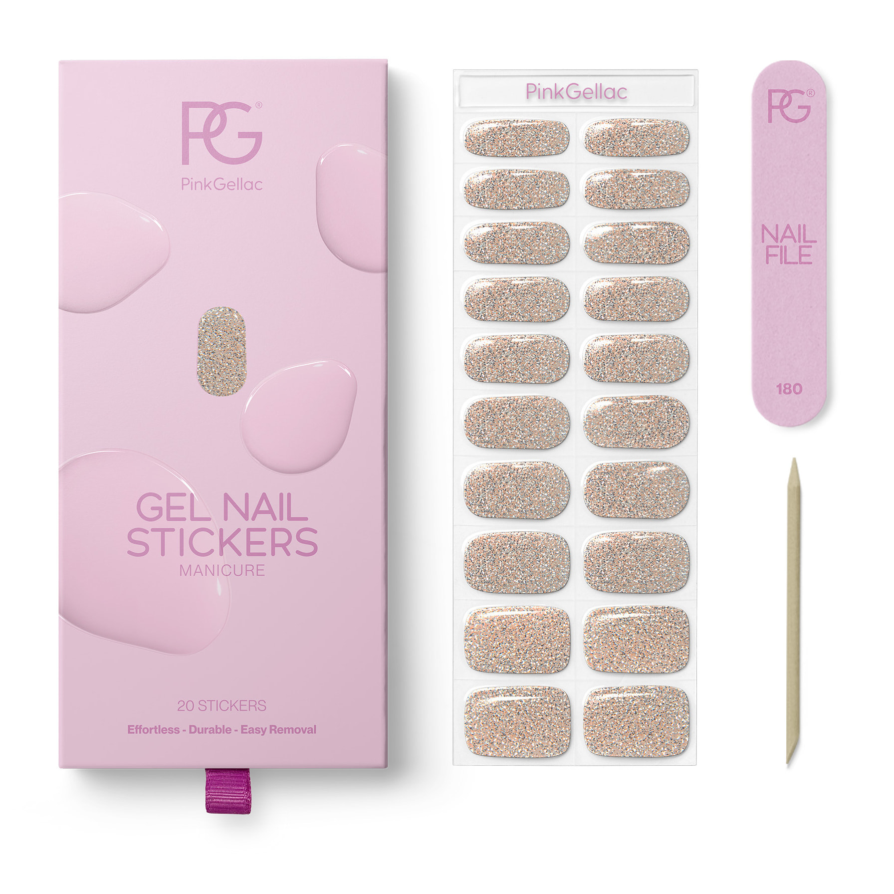 Stickers gel - 0016 Champagne Sparkle