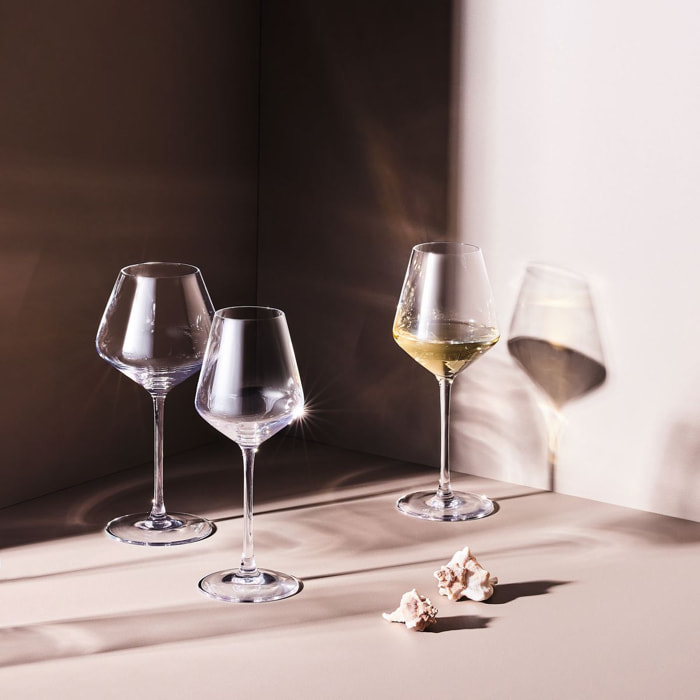 6 verres à pied 28cl Ultime - Cristal d'Arques - Verre ultra transparent moderne