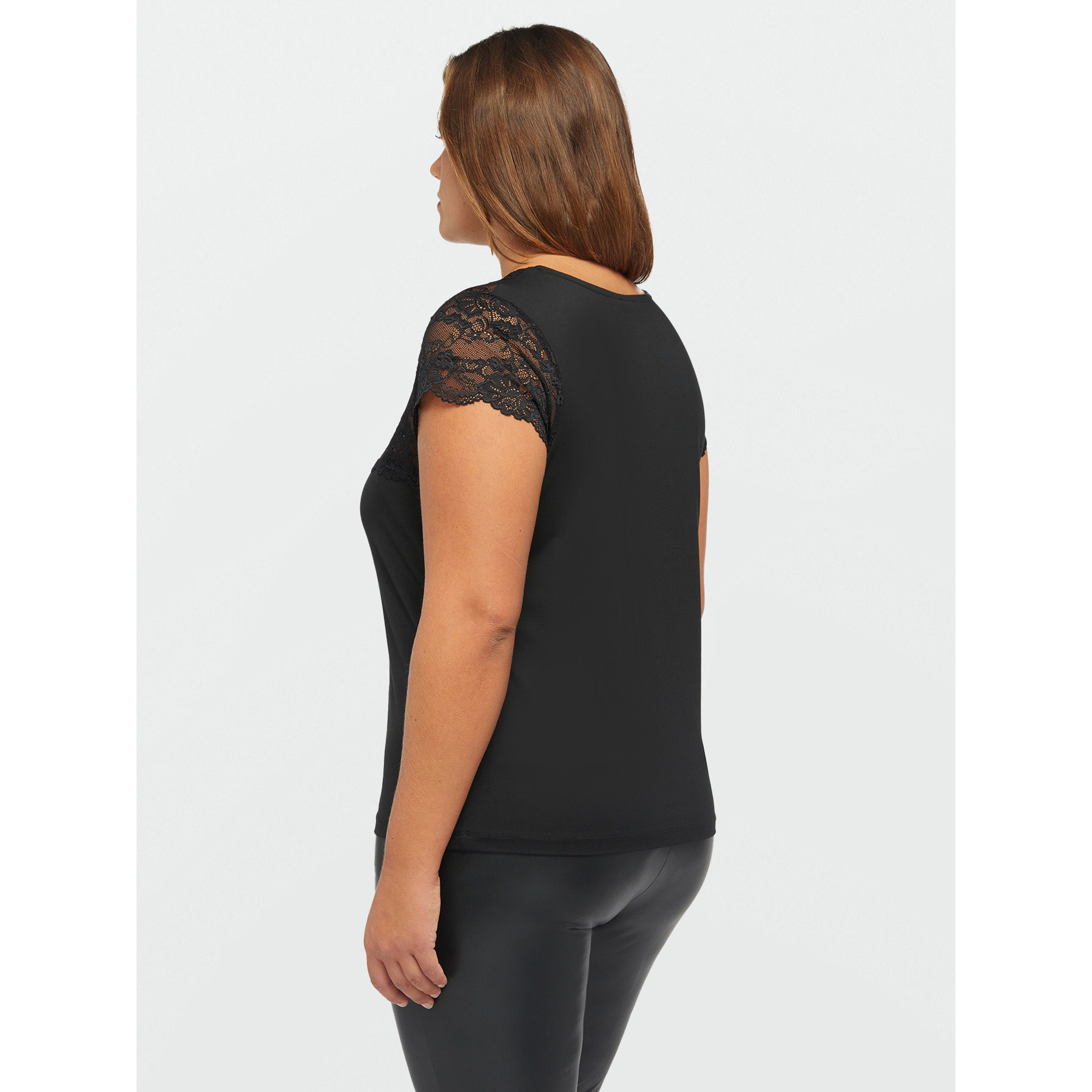 Fiorella Rubino - T-shirt con pizzo - Nero