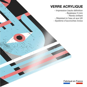 Tableau La main bleue Tableau plexiglas