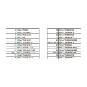 Piece 30-35 pour porte SATTEXDBB120CRT