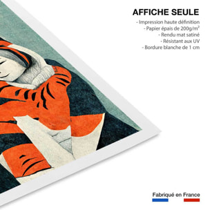 Affiche enfant mon tigre et moi  Affiche seule