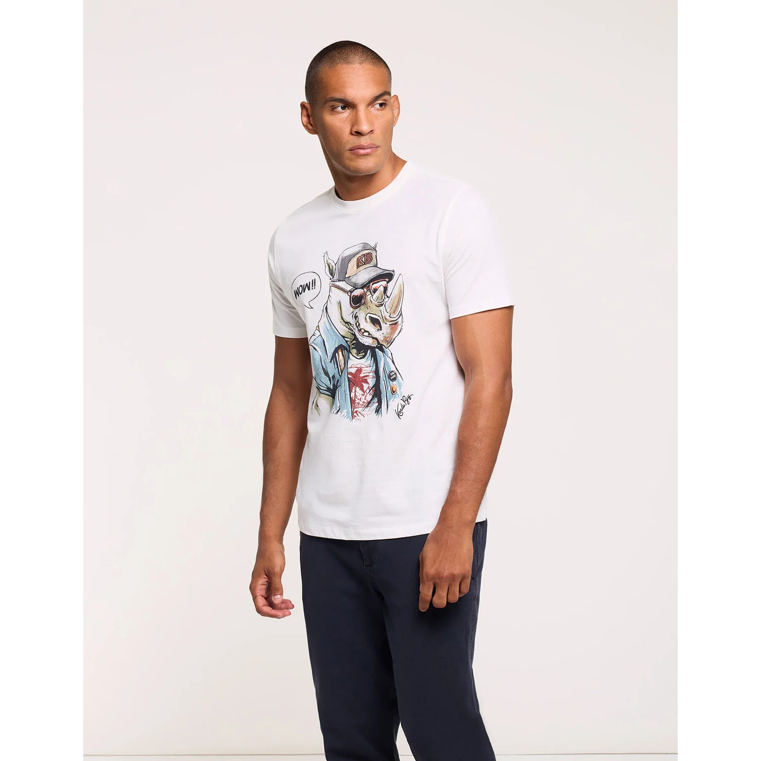 Camiseta Manga Corta Blanco Roto - Rinio