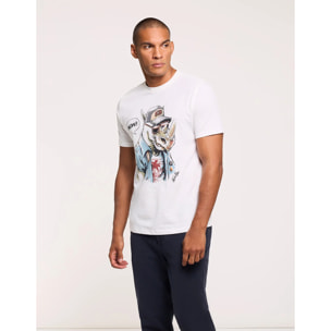 Camiseta Manga Corta Blanco Roto - Rinio