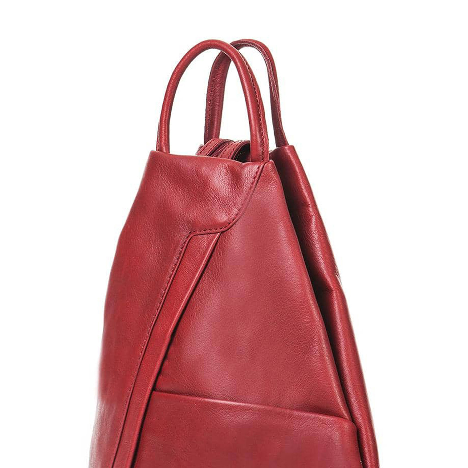 Borsa Donna in vera pelle Made in Italy colore Rosso dimensioni cm 31x24x12