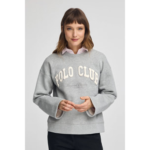Sudadera gris vigoré de corte holgado con logo Established 2012 Polo Club