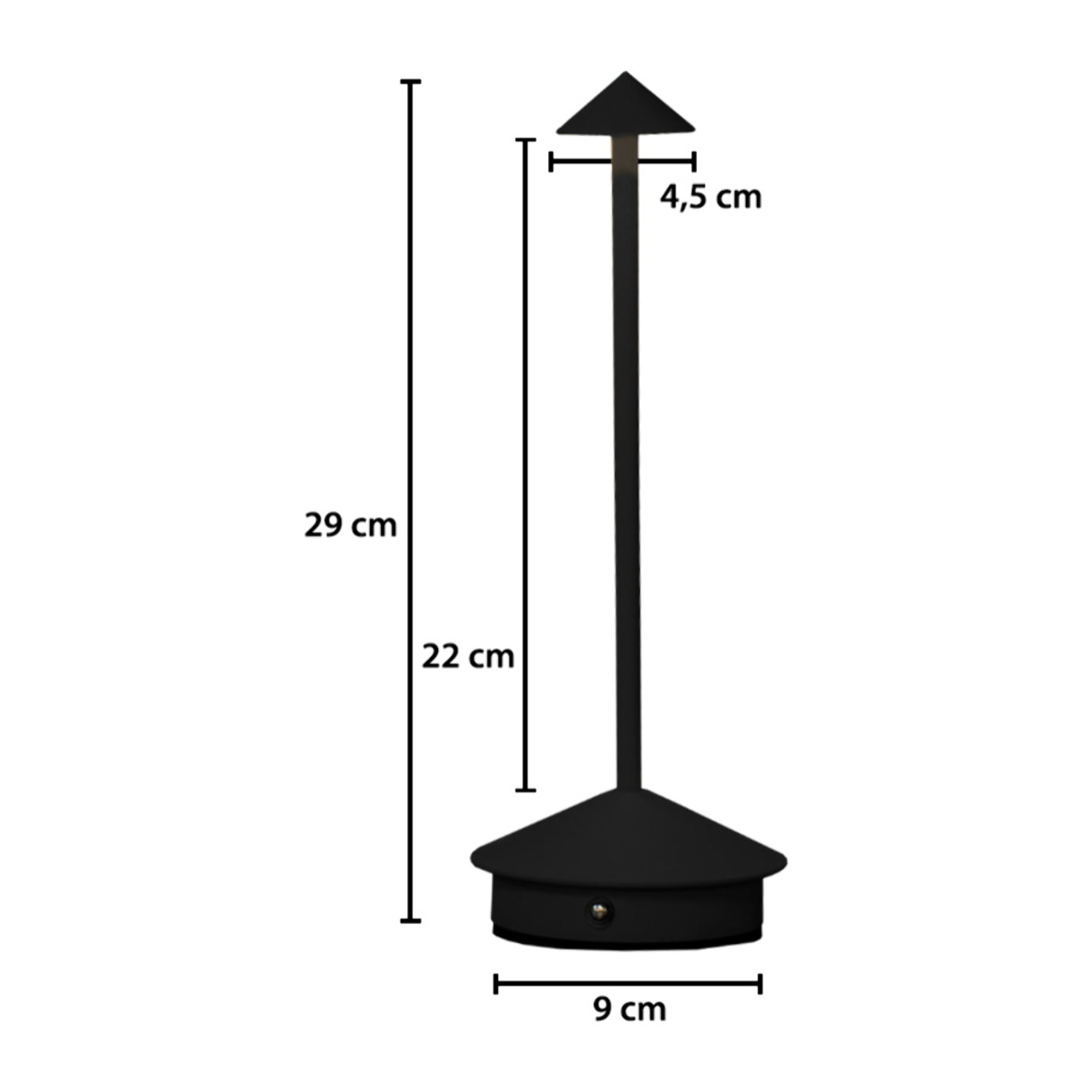 Lampada Led Da Tavolo Controllo Touch Ricaricabile Senza Fili Modello Arrow Bianco