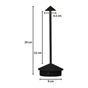 Lampada Led Da Tavolo Controllo Touch Ricaricabile Senza Fili Modello Arrow Bianco