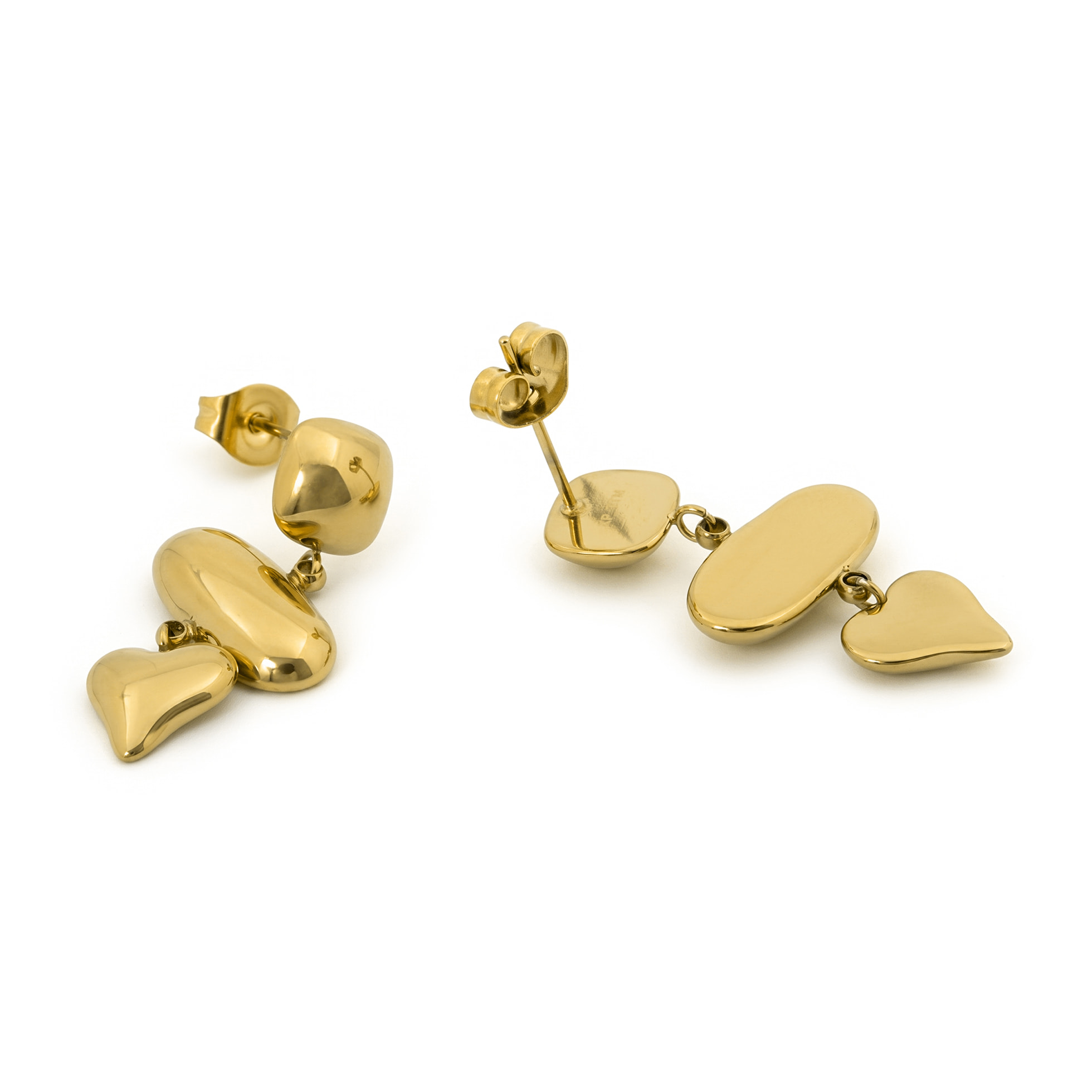 Pendientes Over acabado oro amarillo 18k