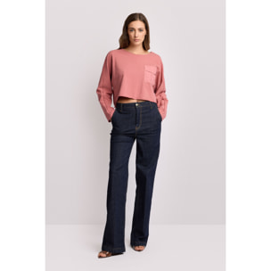 Kocca - Pantaloni denim modello flare Donna, Denim