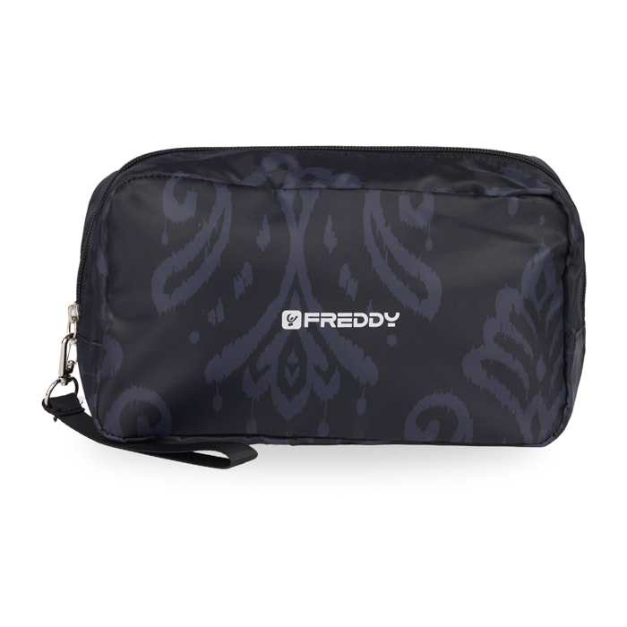 Trousse stampa floreale con laccetto