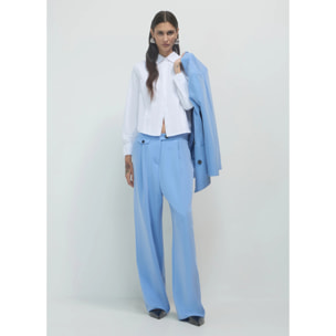 Camicia cropped con pinces