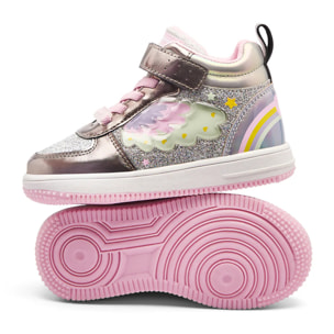 Zapatillas de luces de niña estilo botín