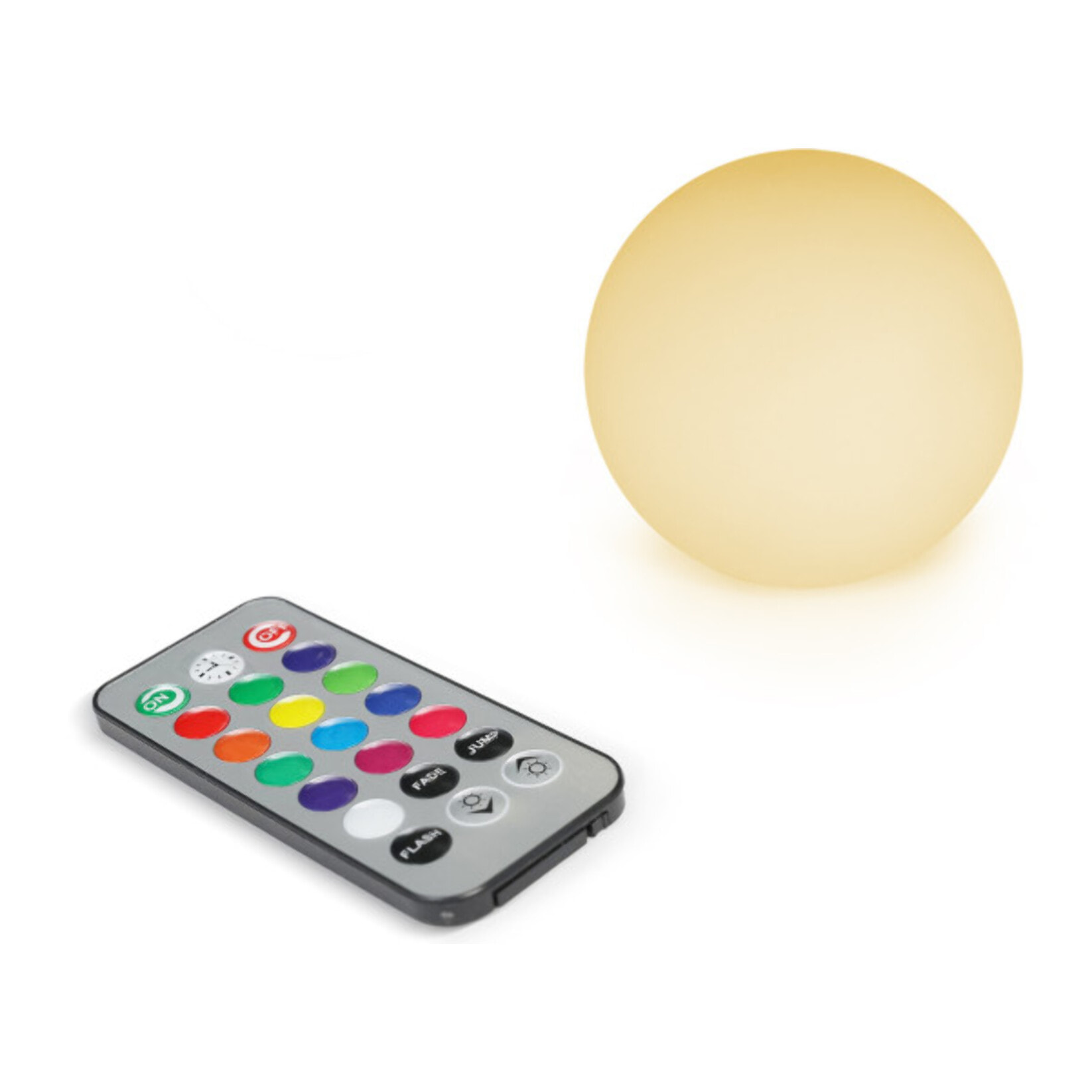 Boules multicolores lumineuses avec télécommande - lot de 5