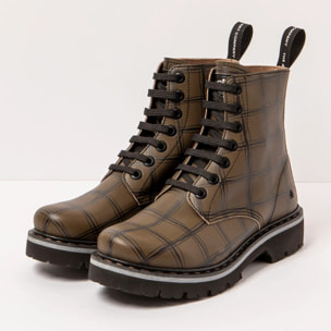 Botines 1166P FANTASY KAKI TARTAN / MARINA color Kaki tartan