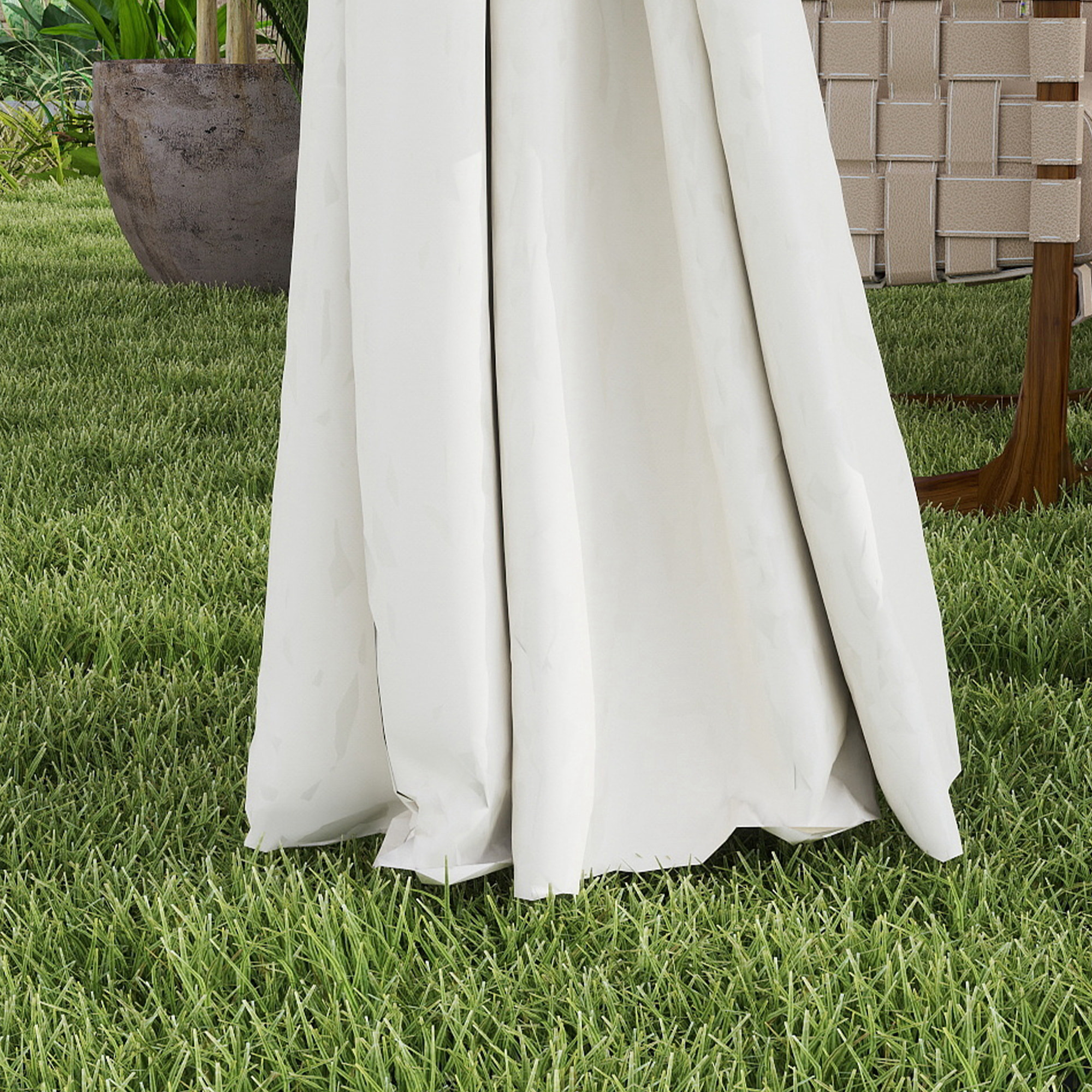 Cenador para Jardín 4x3 m Pérgola de Jardín Gazebo con Doble Techo Paredes Laterales Resistente al Agua Carpa para Exterior Terraza Patio Crema