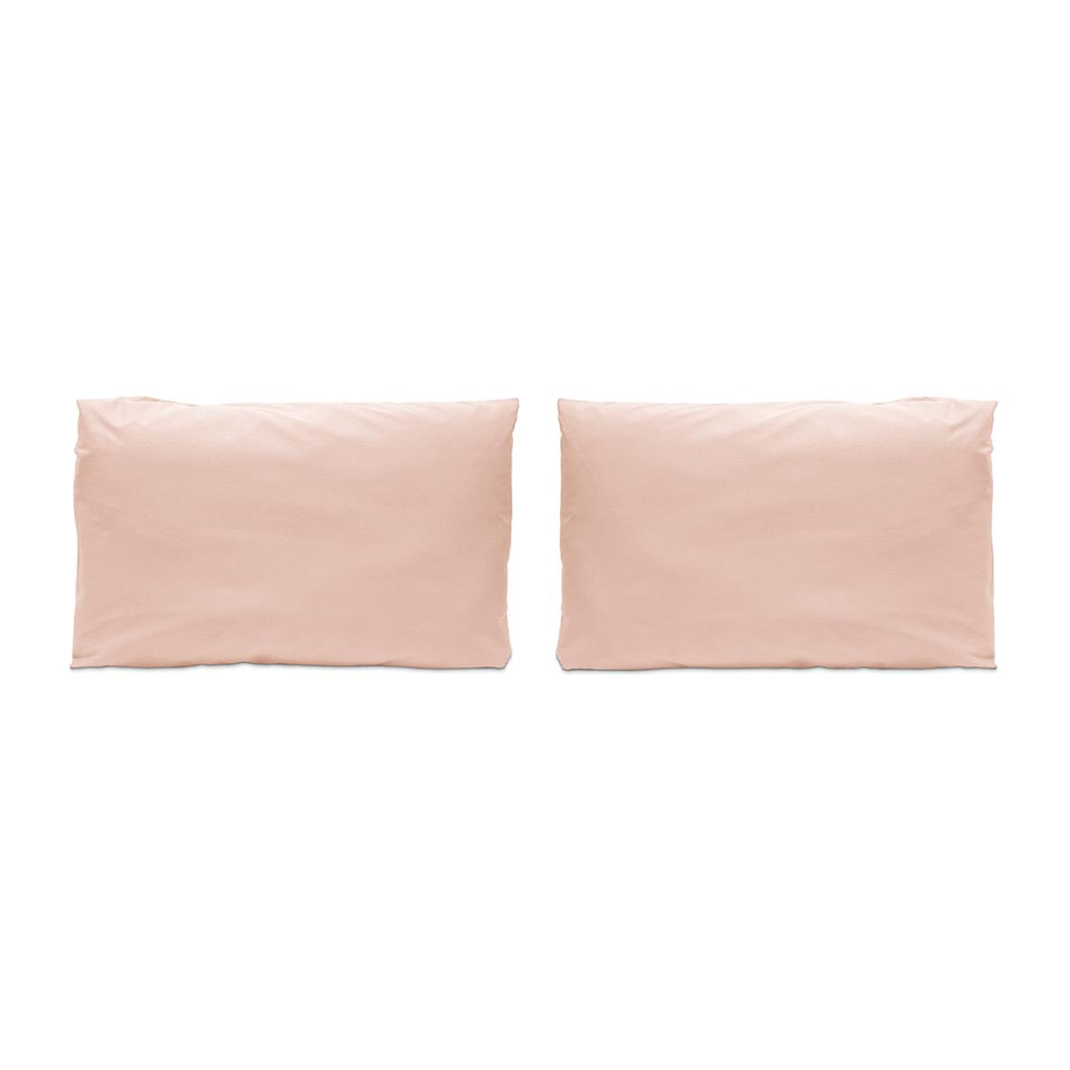 2 Taies d'oreiller PURE en coton percale - corail -