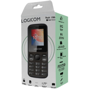 Téléphone portable LOGICOM Posh 186 Noir 2G